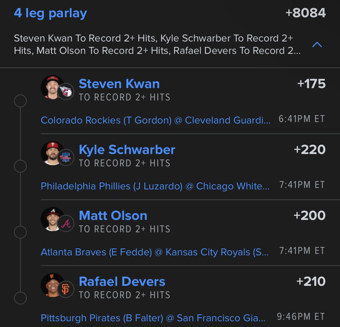 +8084 #MLB ⚾️ 2+ HITS LOTTO 🔥

❤️ for $100 if we cash! 

#GamblingX