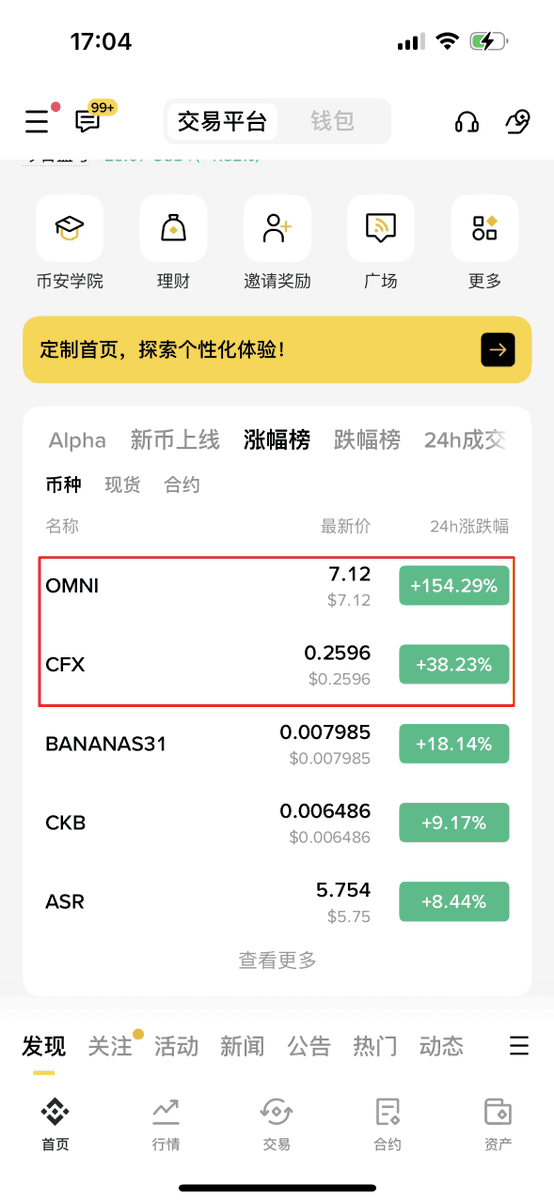 Deanna1997_'s tweet photo. 无人能敌！！今天中午VIP做单群布局两个多单 $CFX  和 $OMNI  ,下午直接冲上涨幅榜 榜首和次席，霸占涨幅榜前两名！  其中最猛的 #OMNİ 我也公开喊大家上车了！

这波操作可以说封神！！推特分享的单子有限，想跟上更多神操作策略的速来做单小组，机会不等人！！

咨询VIP群：https://t.co/Zt16W5uJUK https://t.co/CFjLkD2ZKm