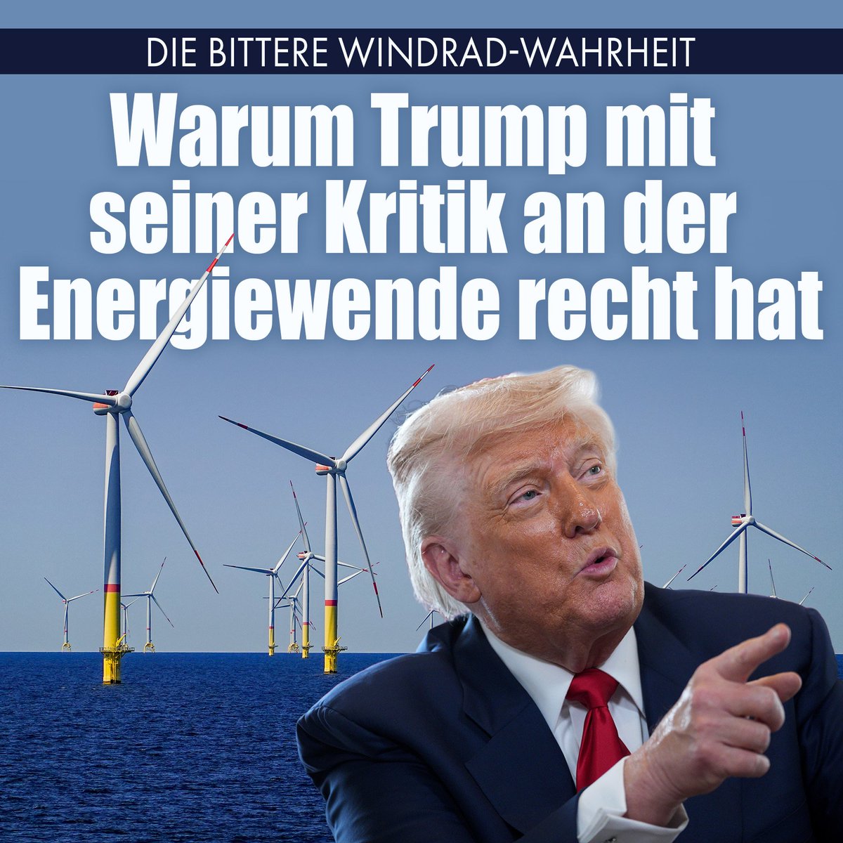 Trump betont nicht nur die Umweltschäden, die durch Windenergie entstehen, sondern zweifelt ebenso am wirtschaftlichen Nutzen der vermeintlich grünen Energie. Die Kritik des US-Präsidenten ist gerechtfertigt, analysiert <a href="/SbergEric/">Eric Steinberg</a>  nius.de/analyse/news/d…