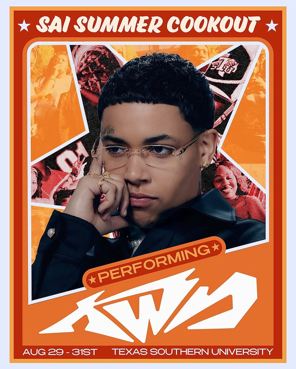 HOUSTON, TEXAS! ✨
Kwn will be performing for #SaiSummerCookout at Texas Southern University on August 31st!

🎫 Grab your tickets here: events.eventnoire.com/e/sai-summer-c…