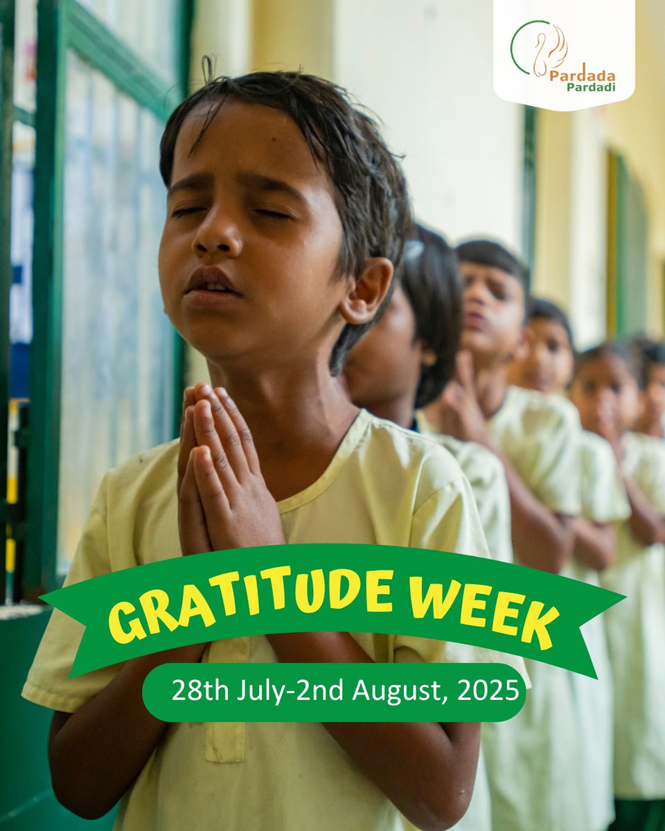 #GratitudeWeek kicks off at Pardada Pardadi! 🌸
A week of reflection, kindness &amp; thankfulness — students express gratitude to teachers, peers, donors &amp; our founder, Virendra Sam Singh, whose vision continues to inspire.  #GirlsEducation #Kindness