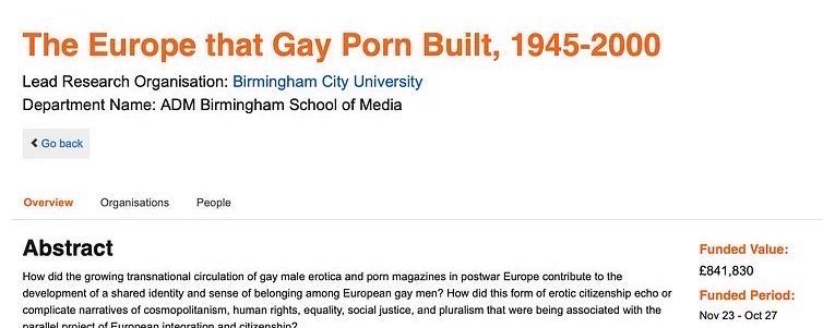 Peter Kyle’s department funds this btw

If you want to watch porn, remember to get a £840k taxpayer-funded grant 😉