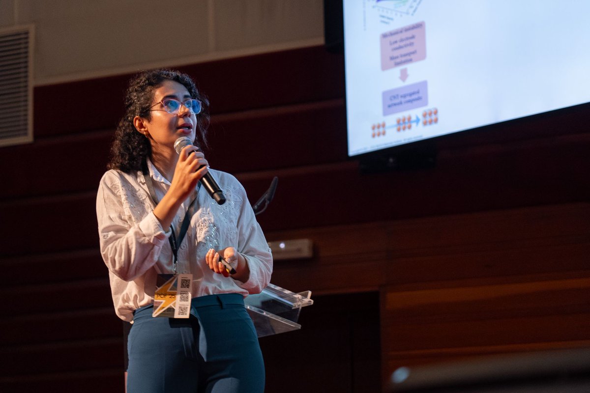 Dr. Soheila Ebrahimi &amp; Elena Sanchez presented at Power Our Future 2025 in Vitoria-Gasteiz 🇪🇸! Their talks covered cutting-edge cathodes and Si nanowire anodes for next-gen Li-ion batteries. #BatteryResearch #POF2025