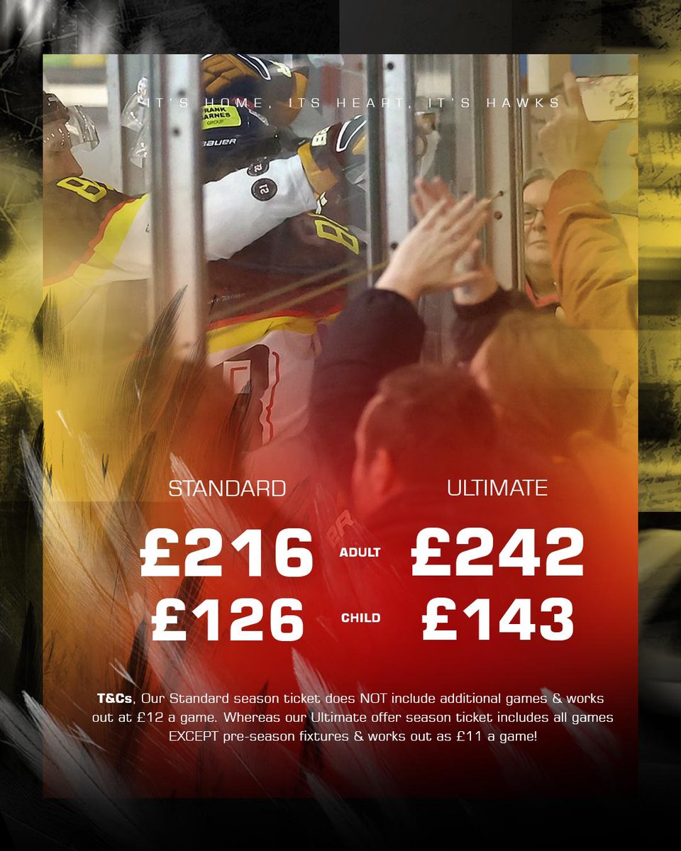 Who's ready for another season of watching the Creation Blackburn Hawks?
Purchase your season tickets via the link below and don’t miss a moment of the action as you follow the lads!

🔗 blackburnhawks.com/product-catego…