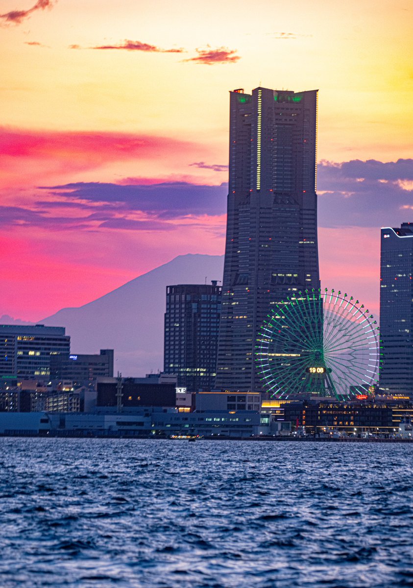 夕暮れに見た横浜が綺麗でした