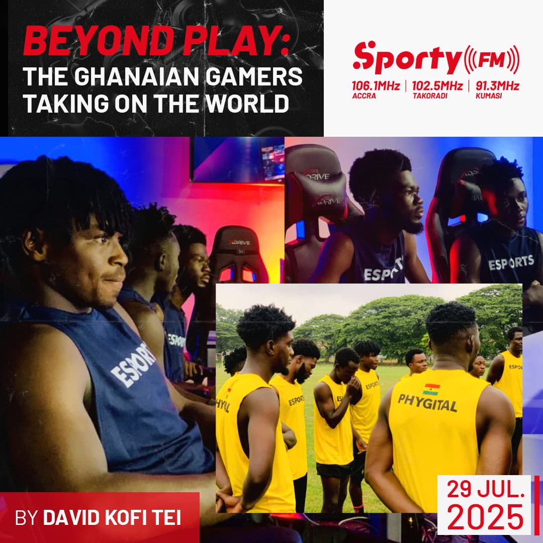 SportyFM_'s tweet image. At exactly 9:30am on the #SportyBreakfast, we’ll be airing a special feature by @DavidKofiTei on the gamers representing Ghana at the Phygital football tournament in Abu Dhabi. 🎮
📻 106.1 MHz
📶 bit.ly/SportyFMStream