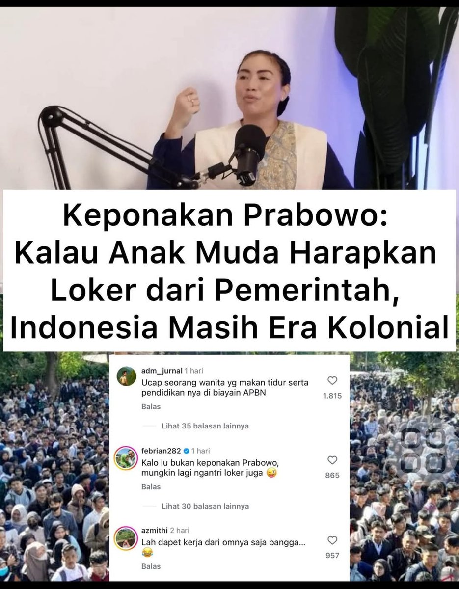 Dek dek,.kalau bapakmu dulu bukan adiknya wowo... Masih di salemba itu. Kasus BLBI.
U aja makan gaji dari negara!