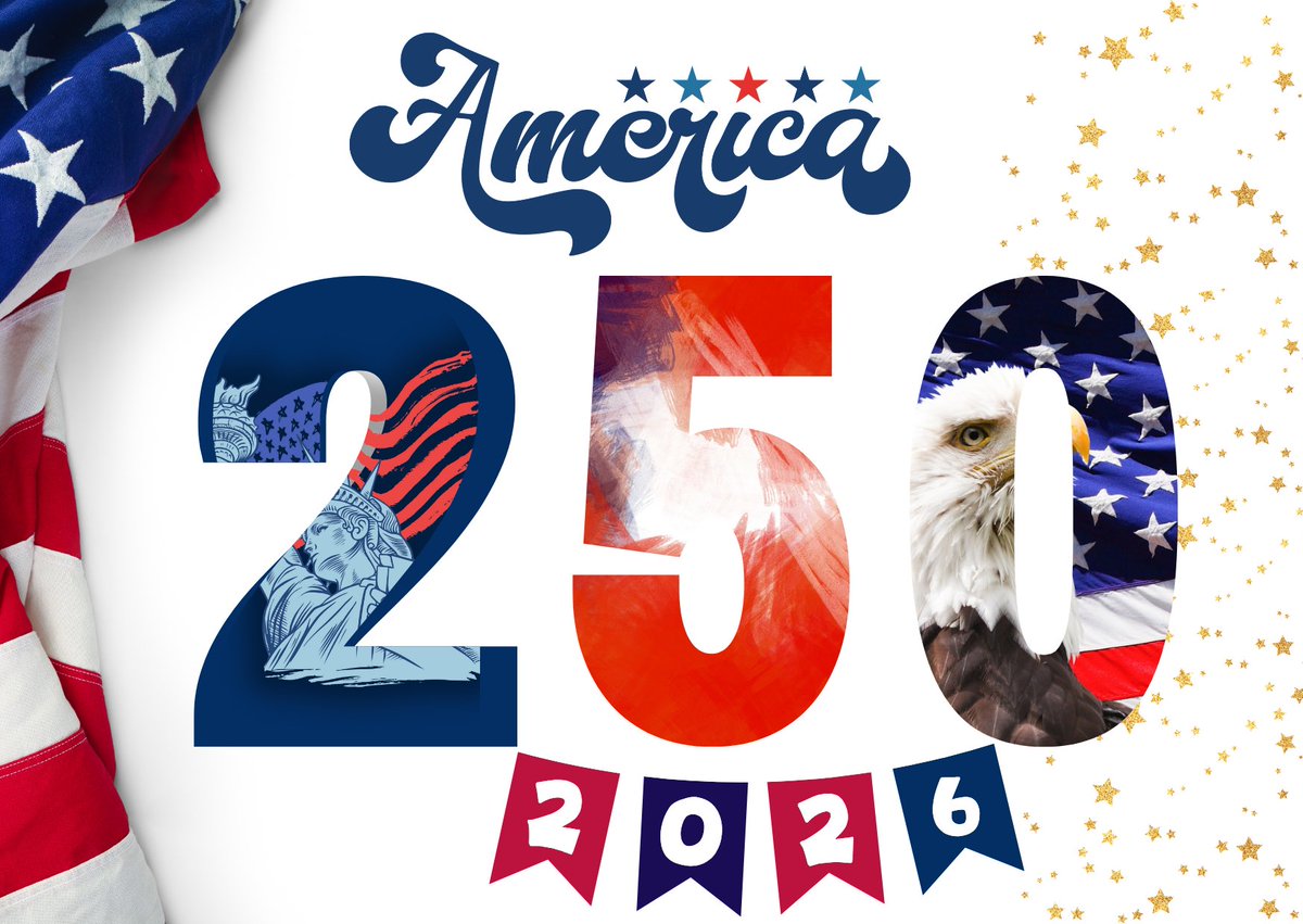 250 ans d'histoire : En 2026, les États-Unis fêteront leur 250e anniversaire. Nous nous préparons donc à célébrer un quart de millénaire d'institutions, de projets communs et de transmission. #IndependenceDay2025 #USA249 #4thOfJuly #RoadTo250