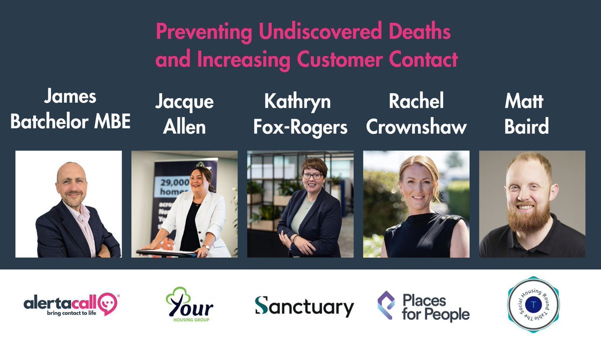 Alertacall Ltd (@alertacall) on Twitter photo 📢James Batchelor MBE will discuss 'Preventing Undiscovered Deaths & Increasing Customer Contact' at #HousingCommunitySummit with:
⭐Jacque Allen <a href="/Your_Housing/">Your Housing Group</a>
⭐Kathryn Fox-Rogers <a href="/HelloSanctuary/">Sanctuary Housing</a>
⭐Rachel Crownshaw at Places for People
⭐<a href="/MBairdRec/">Matthew Baird</a> <a href="/theshrt/">The Social Housing Round Table</a>
📅9th Sep
⏲️10am 📢James Batchelor MBE will discuss 'Preventing Undiscovered Deaths & Increasing Customer Contact' at #HousingCommunitySummit with:
⭐Jacque Allen <a href="/Your_Housing/">Your Housing Group</a>
⭐Kathryn Fox-Rogers <a href="/HelloSanctuary/">Sanctuary Housing</a>
⭐Rachel Crownshaw at Places for People
⭐<a href="/MBairdRec/">Matthew Baird</a> <a href="/theshrt/">The Social Housing Round Table</a>
📅9th Sep
⏲️10am