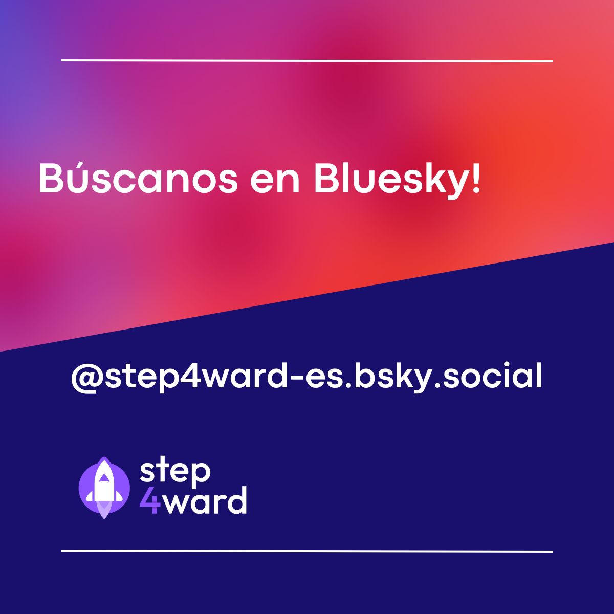 Mentoras Step4ward (@step4ward_es) on Twitter photo Nos complace anunciar que seguimos expandiendo nuestra presencia en redes sociales. Te invitamos a unirte a nuestra comunidad también en Bluesky para no perderte ninguna de nuestras novedades.
Síguenos en: <a href="/step4ward/">Arlene T</a>-es.bsky.social
¡Nos vemos allí! 👋
#RedesSociales #Bluesky Nos complace anunciar que seguimos expandiendo nuestra presencia en redes sociales. Te invitamos a unirte a nuestra comunidad también en Bluesky para no perderte ninguna de nuestras novedades.
Síguenos en: <a href="/step4ward/">Arlene T</a>-es.bsky.social
¡Nos vemos allí! 👋
#RedesSociales #Bluesky