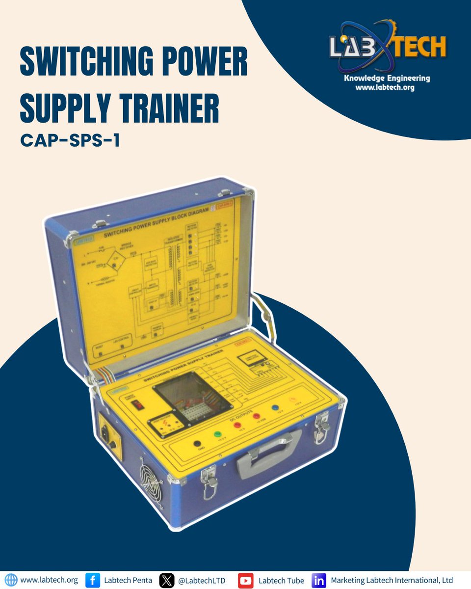 LabtechLTD's tweet image. Labtech International – Switching Power Supply Trainer – CAP-SPS-1