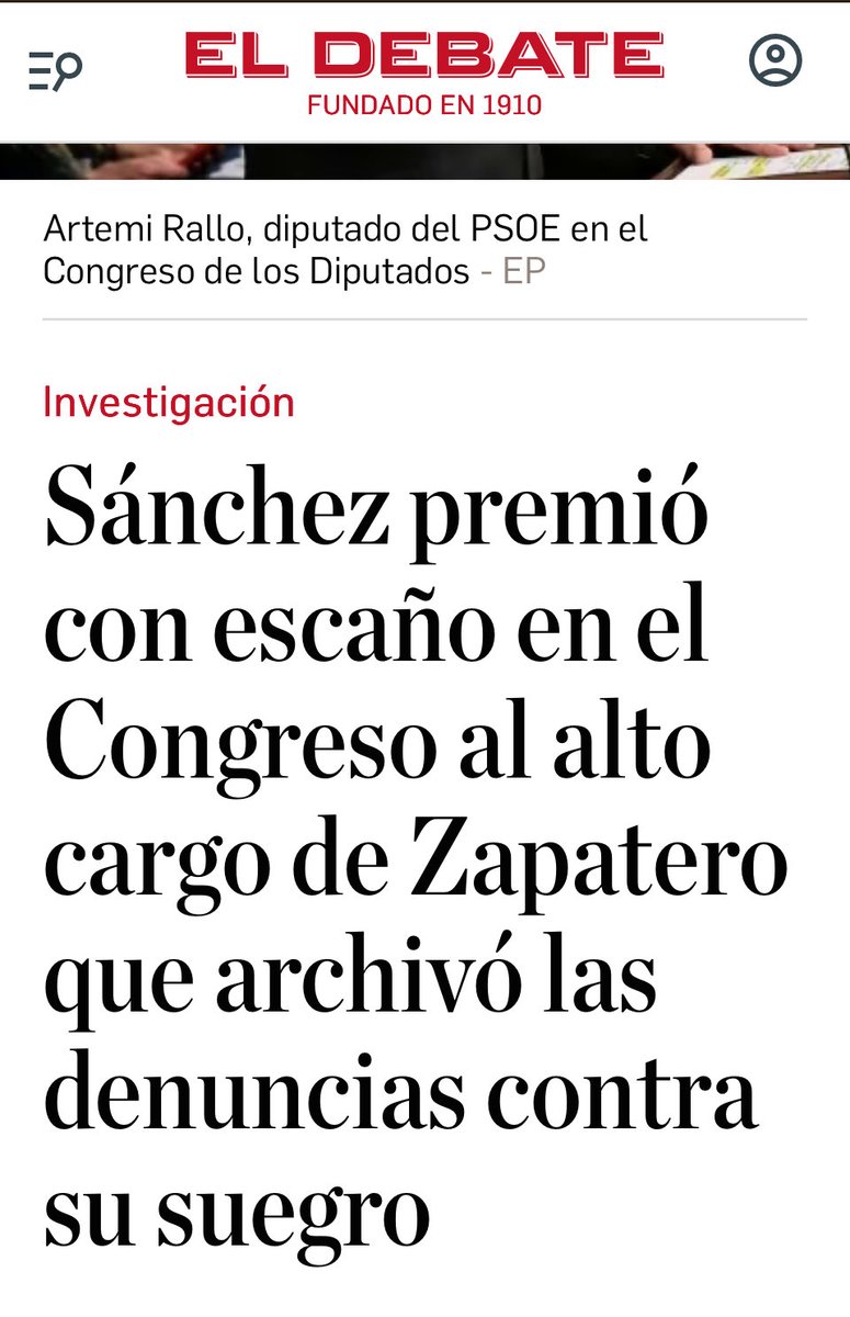 Artemi Rallo (@ralloartemi) on Twitter photo La máquina del fango… Primero el medio fake (El Debate) señala con un bulo cutre y burdo (mentira por los cuatro costados) y después el PP lo oficializa como “noticia” en el Mundo. Todo vale <a href="/gpscongreso/">PSOE Congreso</a> <a href="/gpssenado/">PSOE SENADO</a> <a href="/PSOE/">PSOE</a> <a href="/SocialistesVal/">PSPV-PSOE</a> La máquina del fango… Primero el medio fake (El Debate) señala con un bulo cutre y burdo (mentira por los cuatro costados) y después el PP lo oficializa como “noticia” en el Mundo. Todo vale <a href="/gpscongreso/">PSOE Congreso</a> <a href="/gpssenado/">PSOE SENADO</a> <a href="/PSOE/">PSOE</a> <a href="/SocialistesVal/">PSPV-PSOE</a>