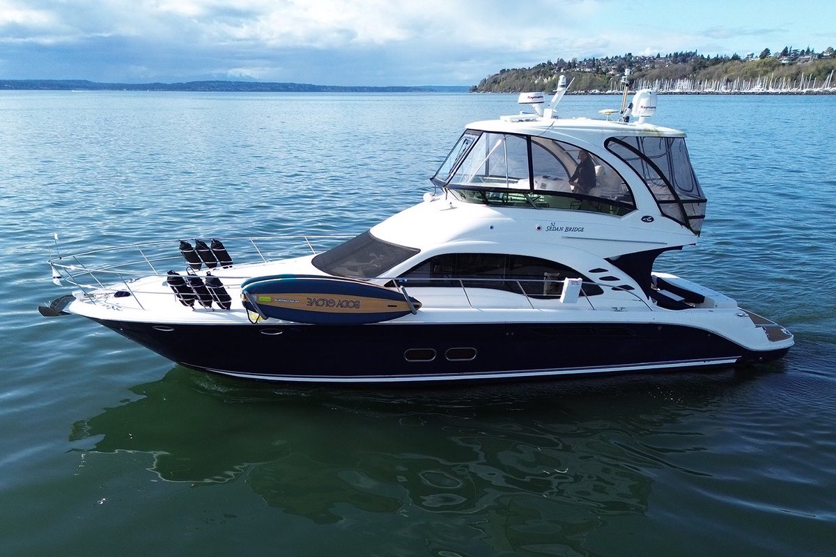 CrowsNestYachts's tweet photo. Price Drop: 52' Sea Ray Sedan Bridge 2005 - Was $469,000 / Now $449,000. Mostly fresh water moored. For more info click here: https://t.co/WG20jUTNBS or contact listing agent Vic Parcells at (206) 229-3134 or vparcells@crowsnestyachts.com. https://t.co/dVwiKw1Weq
