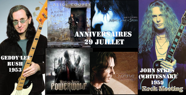 Anniversaires ce 💥29 juillet💥 : RUSH, JOHN SYKES, ALICE COOPER, RICK SPRINGFIELD, CORROSION OF CONFORMITY, MOONSPELL, PANTERA, WARRANT, SLAYER, SOULFLY, POWERWOLF, TOM PETTY, JAMES LABRIE  : 👉👇 rockmeeting.com/news/11579-ann…