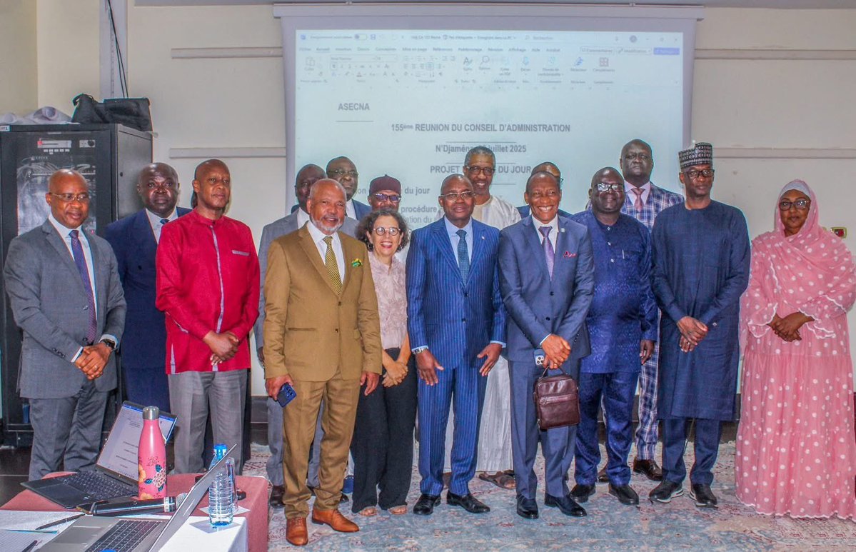 𝗧𝗰𝗵𝗮𝗱 🇹🇩 | Du 28 juillet au 1er août, N’Djamena accueille les réunions statutaires de l’ASECNA. Le DG de l’ADAC, Brahim Guihini Dadi, y participe. Sécurité aérienne, coopération sud-sud et modernisation en débat. Fatima Goukouni Weddeye présidera le Comité des ministres.