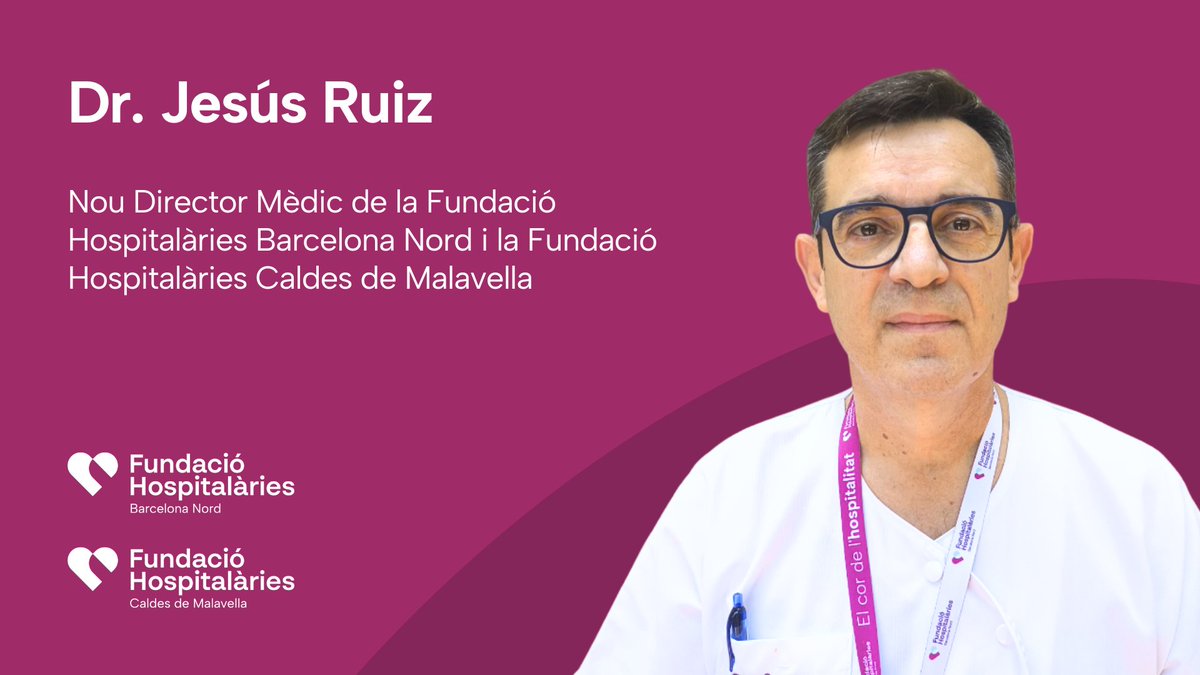 Fundació Hospitalàries Barcelona Nord (@fhbarcelonanord) on Twitter photo El Dr. Jesús Ruiz, nou Director Mèdic de la FH Barcelona Nord i la <a href="/FHCaldes/">Fundació Hospitalàries Caldes de Malavella</a>
🔗 Més informació: fundaciohospitalariesbarcelonanord.org/2025/07/29/dr-… El Dr. Jesús Ruiz, nou Director Mèdic de la FH Barcelona Nord i la <a href="/FHCaldes/">Fundació Hospitalàries Caldes de Malavella</a>
🔗 Més informació: fundaciohospitalariesbarcelonanord.org/2025/07/29/dr-…