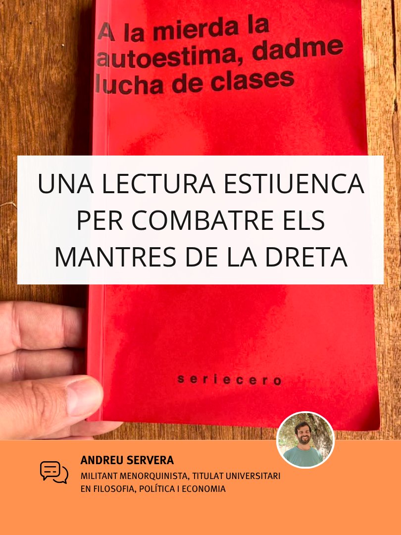 PSM Més per Menorca (@psmmenorca) on Twitter photo 💥 <a href="/aserveramoll/">Andreu Servera Moll</a> ens recomana un assaig que fa volar pels aires els mantres de la dreta
✍️ No et perdis el seu article de juliol
🧠 Cal remoure consciències i no empassar-se els eslògans buits de sempre 😏
📲 psm-menorca.cat/ca/blog/una-le…
#Economia #Menorca #Balears #fiscalitat 💥 <a href="/aserveramoll/">Andreu Servera Moll</a> ens recomana un assaig que fa volar pels aires els mantres de la dreta
✍️ No et perdis el seu article de juliol
🧠 Cal remoure consciències i no empassar-se els eslògans buits de sempre 😏
📲 psm-menorca.cat/ca/blog/una-le…
#Economia #Menorca #Balears #fiscalitat