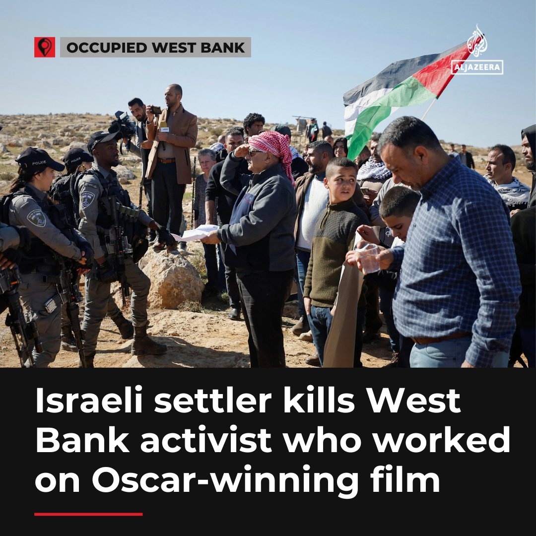 “This is how Israel erases us — one life at a time.”

An Israeli settler has shot and killed Palestinian activist and teacher Odeh Muhammad Hadalin in the occupied West Bank village of Masafer Yatta, say local officials aje.io/8higbv