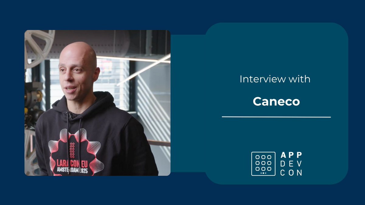 🎙️ Caneco (@caneco)is a Full-Stack Developer at Medicare. He made an appearance at #Appdevcon and we had the pleasure to interview him, watch it now: appdevcon.nl/session/interv… 
#appdevelopment