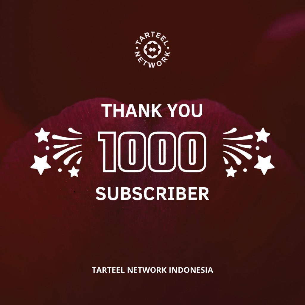 tarteelnetwork's tweet photo. Alhamdulillah!
We're thrilled to announce that Tarteel Network Indonesia has reached 1000 subscribers on YouTube! This incredible milestone is all thanks to your amazing support and dedication.

#TarteelNetworkIndonesia #1000Subscribers #TarteelNetwork https://t.co/AfZWUJdgX9