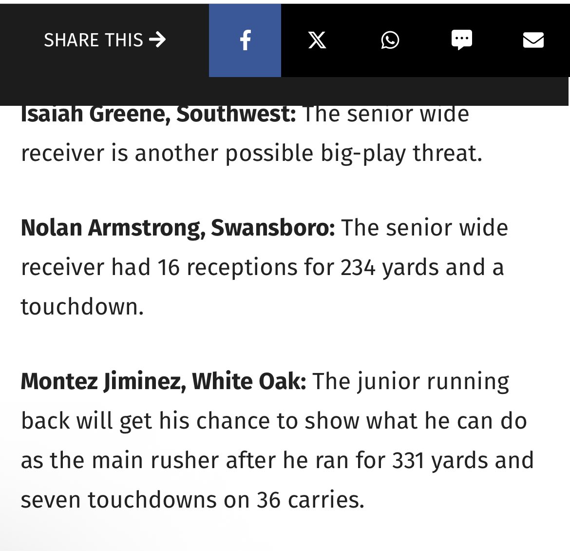 Montez "Tez" Jimenez (@jimenez_mo66388) on Twitter photo thanks <a href="/JDNsports/">Chris Miller</a> , season only a few weeks out. 💪🏾 <a href="/jbyrd0625/">Jonathan Byrd</a> <a href="/Coach_SavageD/">Derrick Savage</a> <a href="/WhiteOakFB/">White Oak Football</a> <a href="/CoachHSims/">HUNTER SIMS</a> <a href="/Coach_BHarris/">Coach Braxton Harris 🐪</a> <a href="/GC_CoachDavis/">Coach Brad Davis</a> <a href="/Coach_Harp412/">Coach Jamar Harp</a> <a href="/coachhallett/">Mike Hallett</a> <a href="/CoachParkerCCU/">Bryan Parker</a> <a href="/CoachHallUNCP/">Mark Hall</a> <a href="/larrydace/">Larry Dace, III</a> <a href="/CoachBrown910/">Orpheus Brown</a> <a href="/CoachRidings/">Mike Ridings</a> thanks <a href="/JDNsports/">Chris Miller</a> , season only a few weeks out. 💪🏾 <a href="/jbyrd0625/">Jonathan Byrd</a> <a href="/Coach_SavageD/">Derrick Savage</a> <a href="/WhiteOakFB/">White Oak Football</a> <a href="/CoachHSims/">HUNTER SIMS</a> <a href="/Coach_BHarris/">Coach Braxton Harris 🐪</a> <a href="/GC_CoachDavis/">Coach Brad Davis</a> <a href="/Coach_Harp412/">Coach Jamar Harp</a> <a href="/coachhallett/">Mike Hallett</a> <a href="/CoachParkerCCU/">Bryan Parker</a> <a href="/CoachHallUNCP/">Mark Hall</a> <a href="/larrydace/">Larry Dace, III</a> <a href="/CoachBrown910/">Orpheus Brown</a> <a href="/CoachRidings/">Mike Ridings</a>