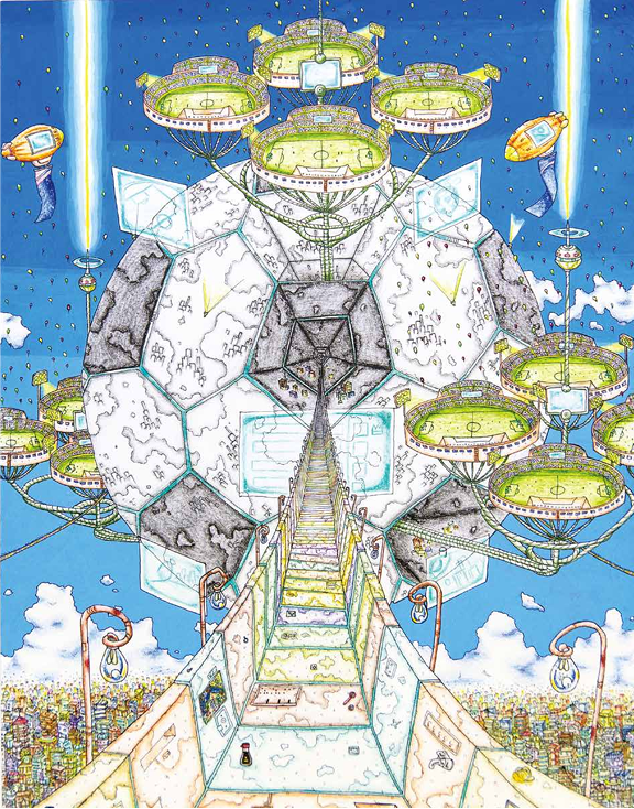 paralymartcup's tweet photo. スポーツの力で障がい者アートを応援する #パラリンアートカップ が作品の募集を開始🎉  スポーツを描いて、グランプリを目指そう🎖️
【パラリンアートカップPLAYBACK】2016年の初代グランプリは、未来のサッカースタジアムを描いたこの作品。詳細は👉https://t.co/ohksTgXJBA
#夏休みに絵を描こう https://t.co/ERw9PrmrpG