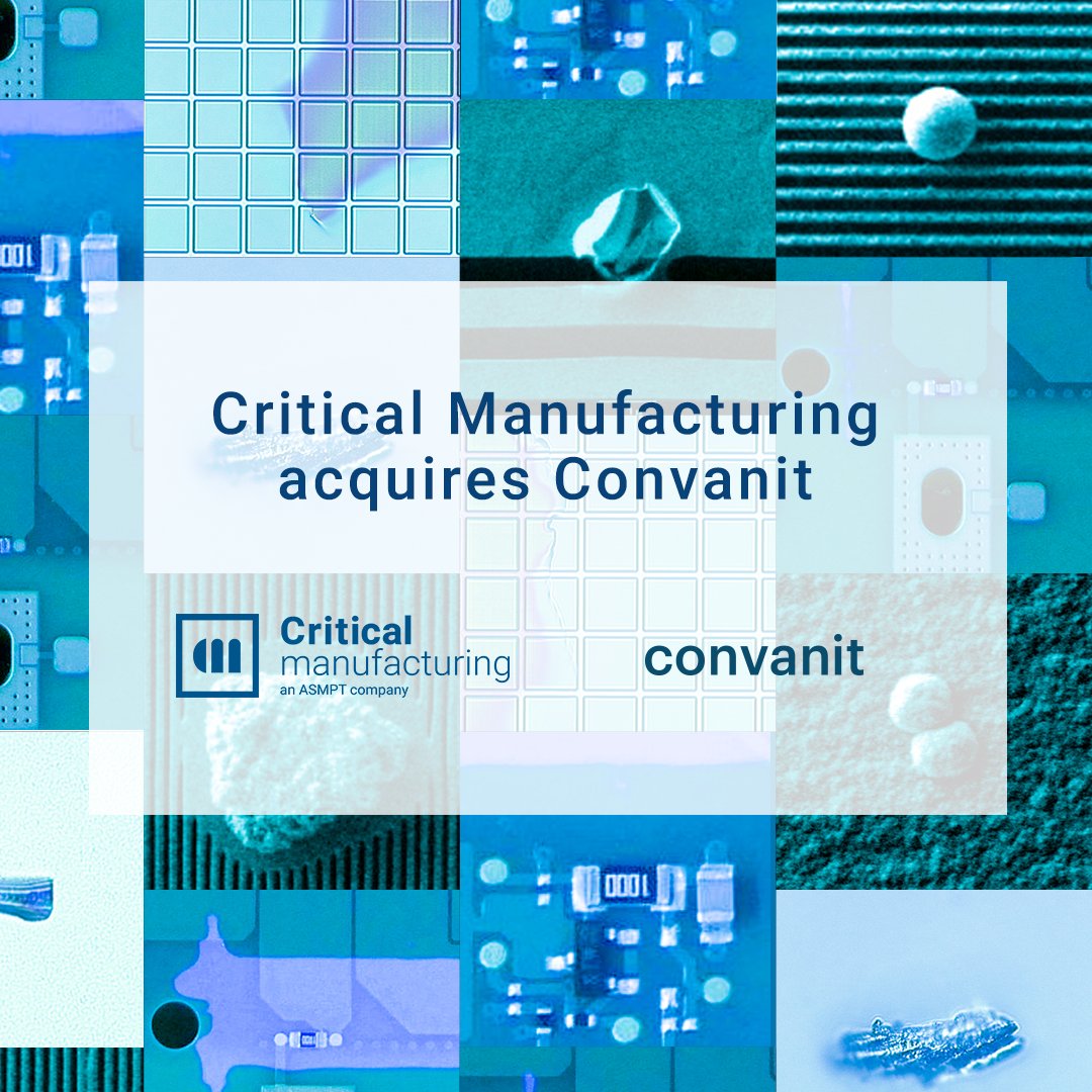 Critical Manufacturing is pleased to announce the #acquisition of Convanit, the developer and supplier of the innovative c-Alice, an #AI-powered image-based processing technology for high-tech manufacturing.

Read more: criticalmanufacturing.com/press-releases…