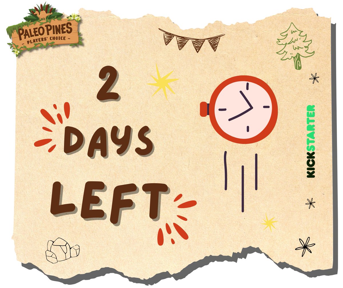 PaleoPines's tweet image. We can't quite believe there's only TWO days left of our Kickstarter campaign ๐ญ You guys absolutely blew us away from day one of the campaign, so we still believe there's a chance to beat these stretch goals! ๐ช bit.ly/3HlOPzZ