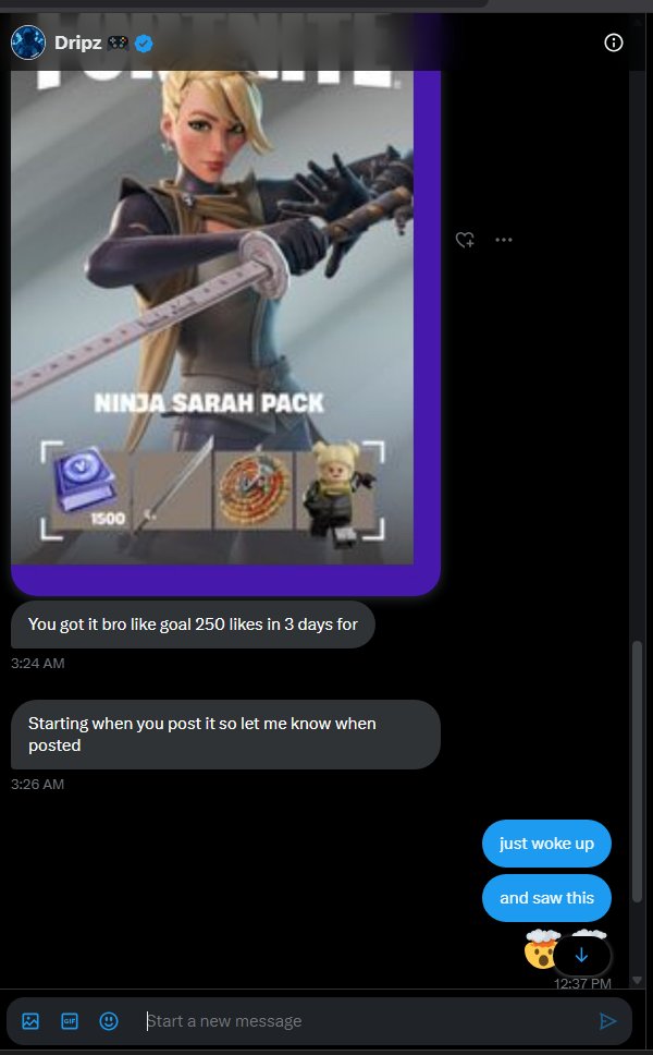 Thanks <a href="/Dripzfv/">Dripz 🎮</a> for the like goal, I just woke up saw this in my DM🤯🤯

Let's make it happen
Like ❤️
Retweet ♻️
Comment your Favorite Movie ✍️