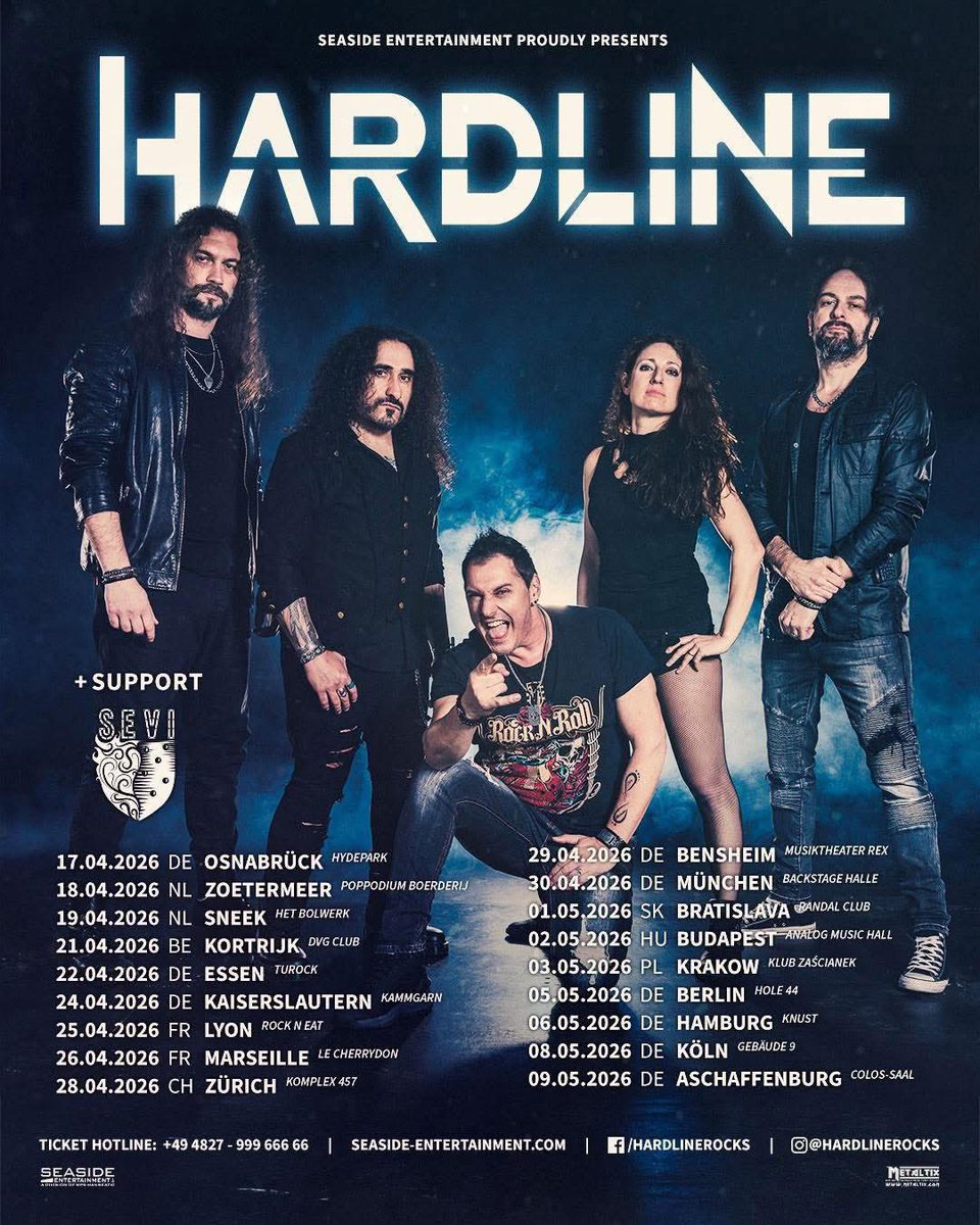 We’re beyond stoked to announce the first leg of our “The Next Chapter 2026” European tour — kicking off alongside our brand new album dropping in 2026 on SPV/Steamhammer! 

Get ready to rock!!

#Hardline #TheNextChapter2026 #NewAlbum #EuropeanTour