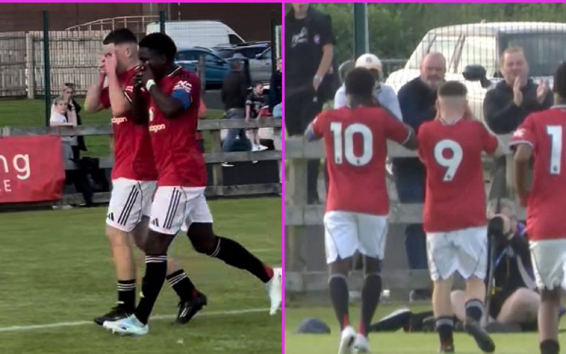 Kai Rooney and his Manchester United U16 team-mates hit the Viktor Gyökeres celebration 

We’re here to take over.