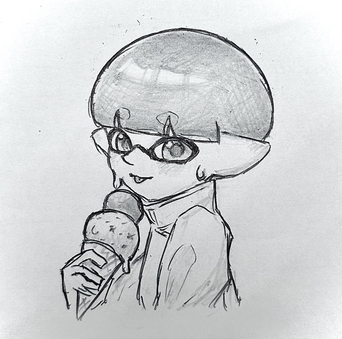 バイト中の落書き
やっぱアナログ苦手だー
 #愚画伯