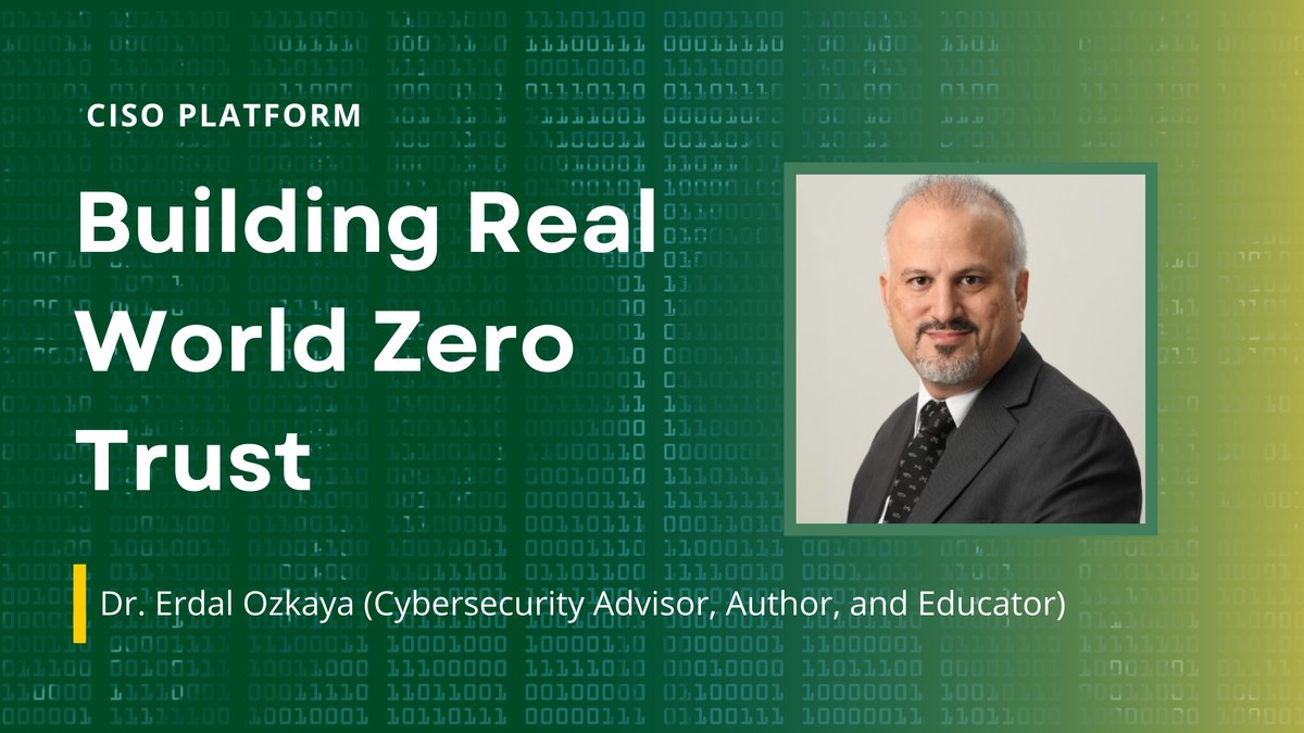 Zero Trust is more than a buzzword. Dr. Erdal Ozkaya shares real-world lessons on building Zero Trust across hybrid infra, insider threat mitigation &amp; aligning security with business.

Read: cisoplatform.com/profiles/blogs…

#ZeroTrust #Cybersecurity