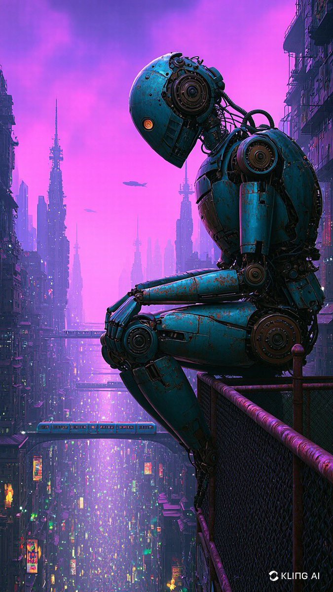 PixMotionAI's tweet image. 🌆🤖 **Reflections of a Guardian of the Future** 🤖🌆
In a world where AI and humanity coexist, let’s remember that behind every technological advance lies a quest for meaning, empathy, and connection. 🌌✨
#Future #KlingAI #REFLECTION #AIart #Robot #FuturisticCity #Inspiration