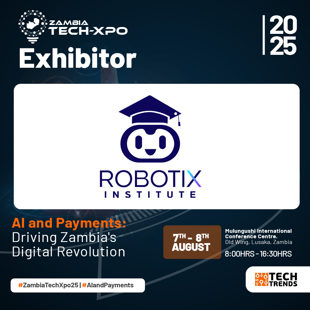 techtrends_zm's tweet image. We’re excited to welcome Robotix Institute as an exhibitor at Zambia Tech-Xpo 2025!
Robotix Institute is inspiring the next generation of innovators through coding, robotics, and STEM education. By equipping young minds with practical skills and creative tools, they’re…