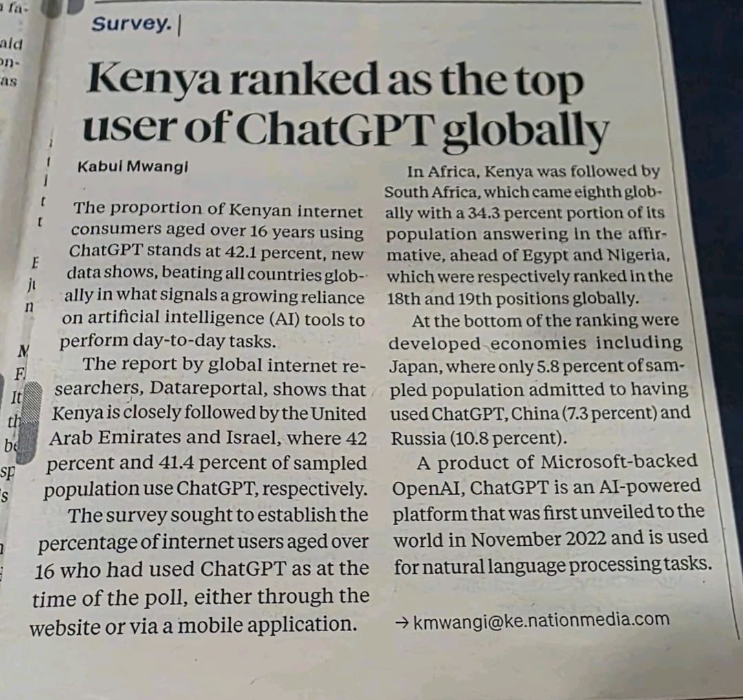 “Unajua ChatGPT?”

That’s how it starts. On a boda, in a barbershop, in a dorm room in Eldoret or a cyber in Kisii. Some curious soul has just discovered you can ask a bot to write your CV, compose a love letter in Queen’s English, or break down the budget speech in sheng. Before