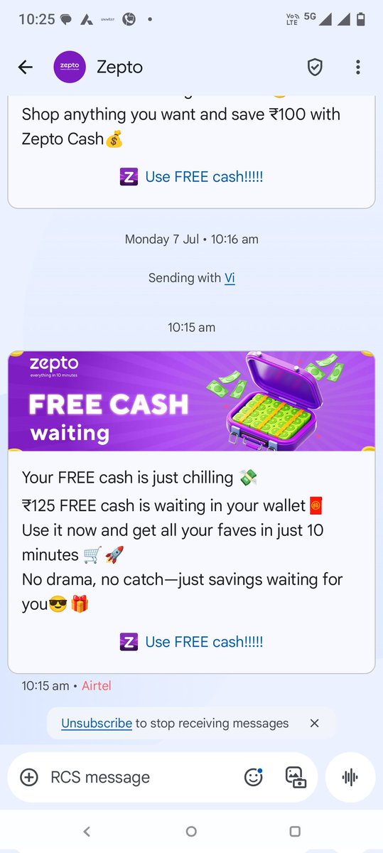 wapkris's tweet image. @ZeptoNow @zeptocares Stop fooling your customers..#NoDrama #NoCatch is not true..I still haven't heard from you to make me understand how the free cash of 125 isn't reflecting fully when applied. By not replying you are clearly guilty.