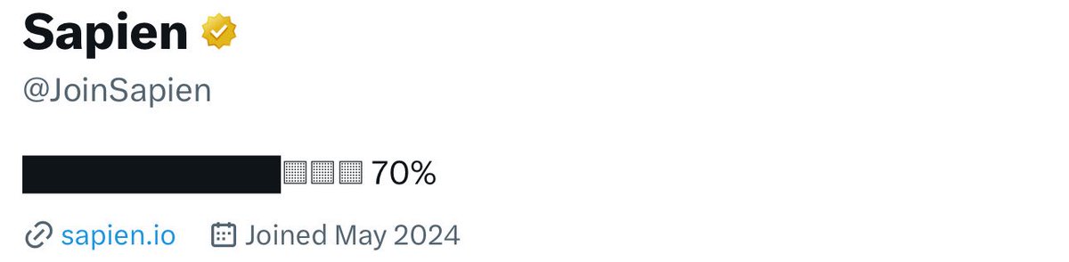 ade_shina01's tweet image. just noticed the sapien bio thing is now at 70%

no idea what happens at 100 but it’s been moving slow and steady so kinda feels like something’s building up

or is it TGE? 🤔

getting a bit curious ngl, let’s see what @JoinSapien is actually planning