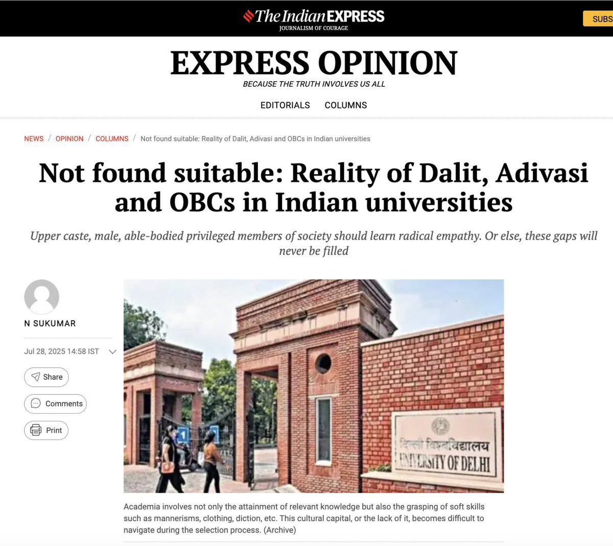 prajaptiinder's tweet image. NFS (Not Found Suitable) के नाम पर हज़ारों योग्य SC, ST, OBC उम्मीदवारों को मनुवादी सोच के तहत अयोग्य घोषित किया जा रहा है!