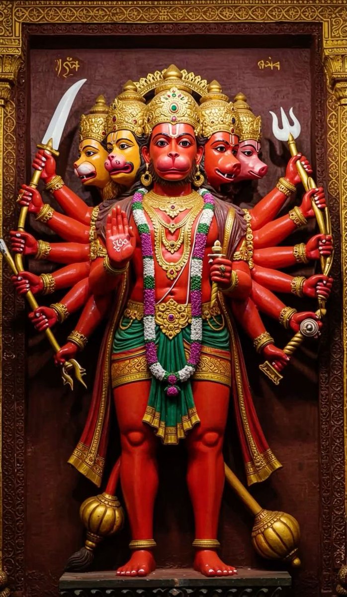 पंचमुखी हनुमान जी :- लंका युद्ध के समय, रावण के भाई अहिरावण ने भगवान राम और लक्ष्मण को पाताल लोक में बंदी बना लिया। अहिरावण को वरदान था कि उसे कोई नहीं मार सकता जब तक कि उसके द्वारा जलाई गई पांच दिशाओं की पांचों दीपक एक साथ न बुझाई जाएं।  जब रावण ने राम और लक्ष्मण को हराने के लिए