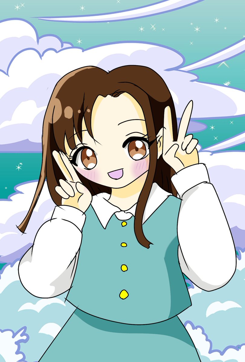 イラスト デジタル 檸檬色なジャージメイドちゃんのイラストです。 . . この季節は