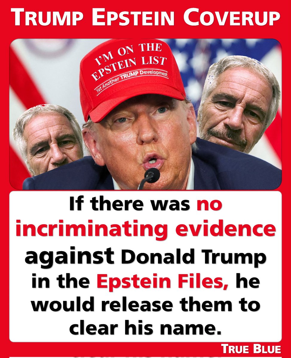 📂 Just sayin'

#TrumpEpsteinCoverup