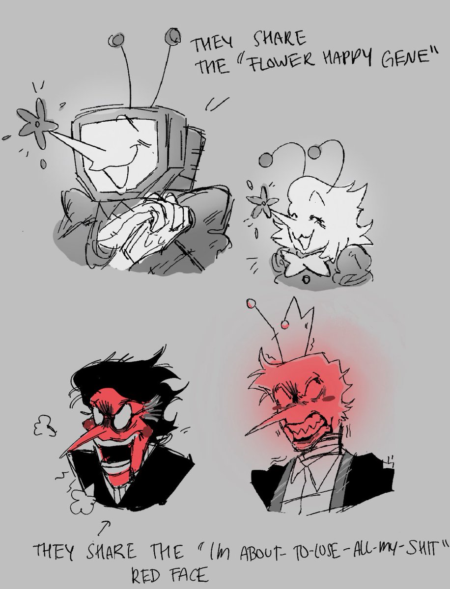 marmarblesz's tweet image. Quick doodle but these 4 will not leave my mind bro save me #spamtenna