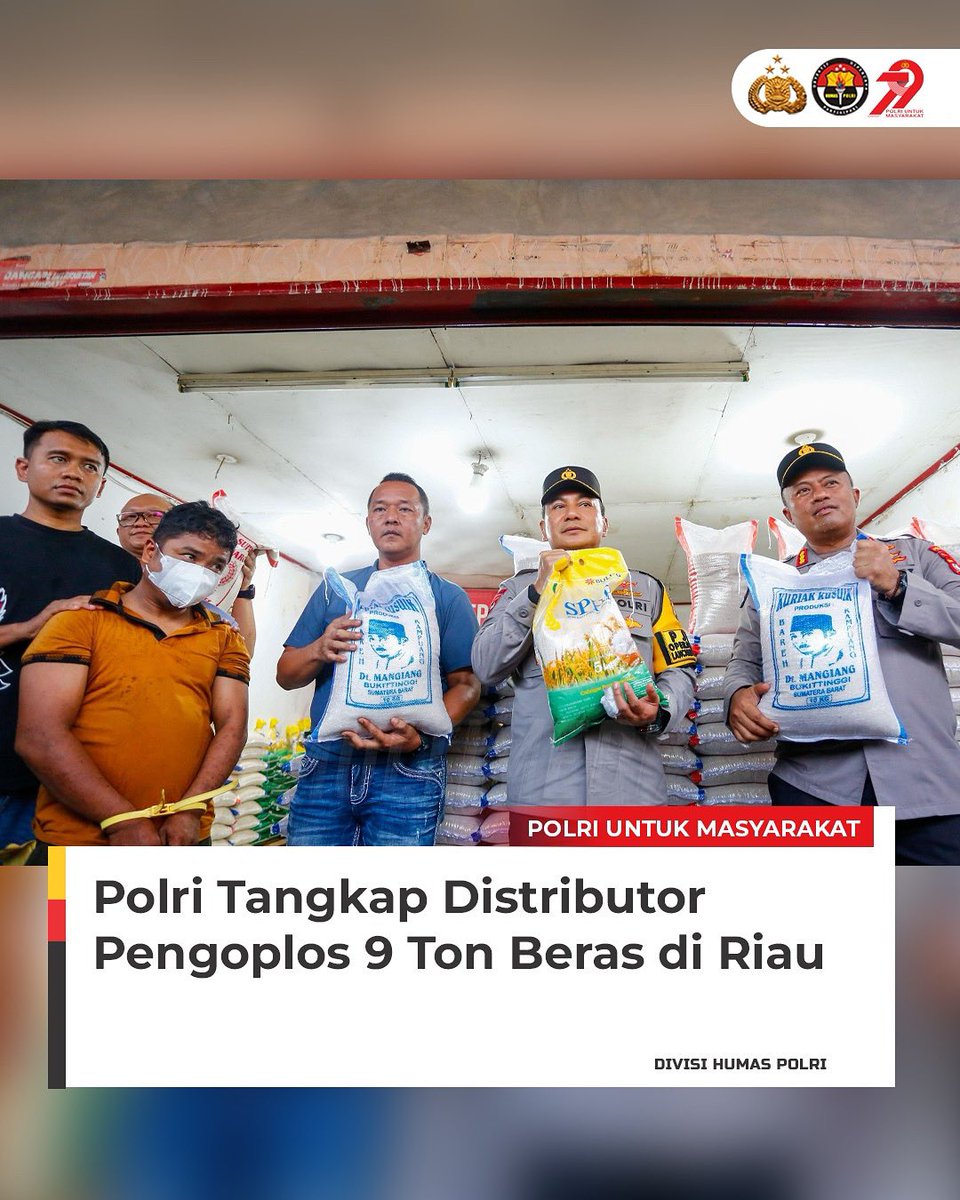 Polri melalui Polda Riau berhasil mengungkap praktik curang pengoplosan beras yang merugikan konsumen. Komitmen Upaya Penegakan Hukum Polri #SiapBerantasKriminalitas
