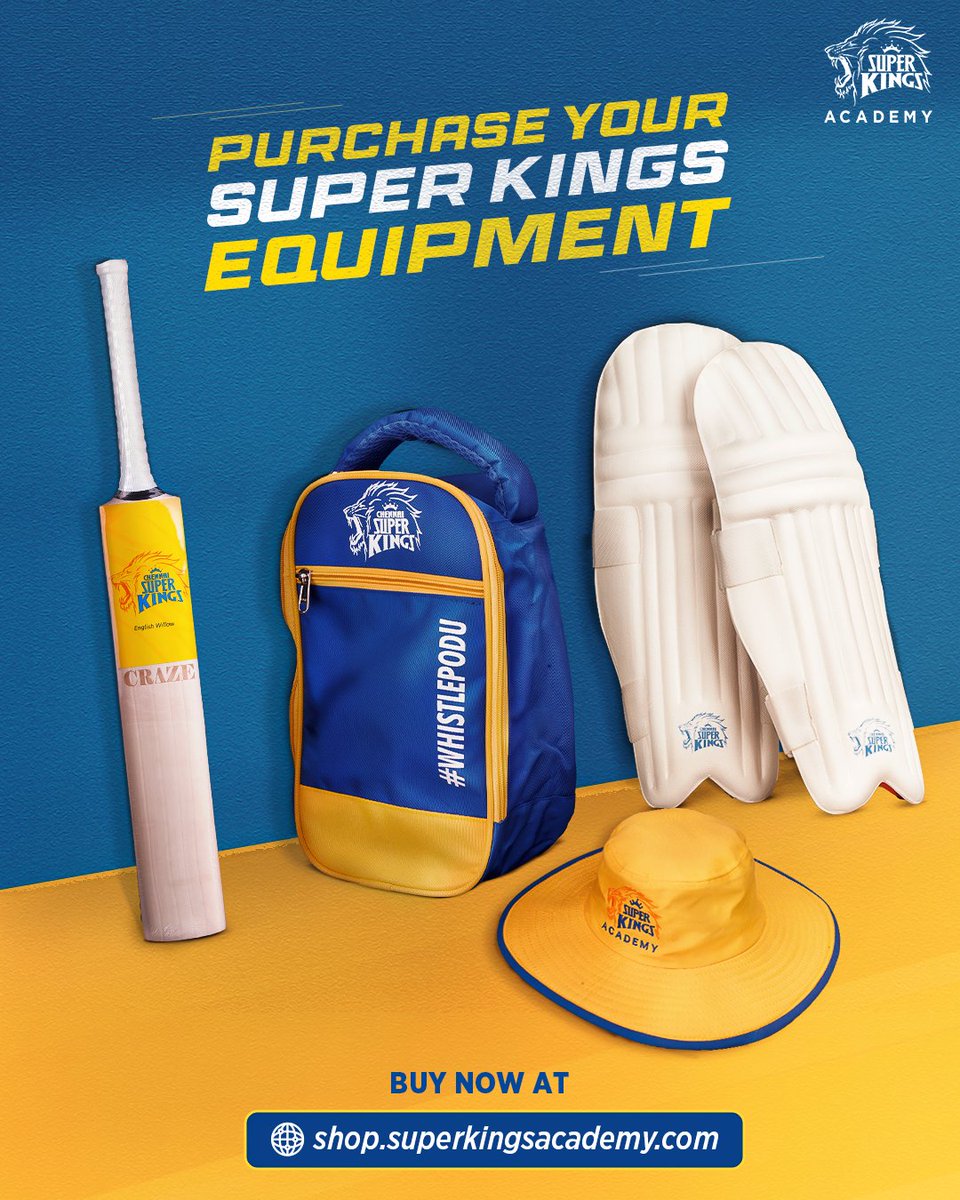 SuperKingsAcad's tweet photo. Your favourite cricket essentials are now just a click away! 🤩

Check 🔗 in bio to grab yours 🙌

#SuperKingsAcademy 🏏#TrainLikeASuperKing 🦁
#Cricket #BattingGloves #CricketGear #CricketEquipment #CricketAccessories #CricketEssentials #CricketKit #SKAStore

(SKA, Cricket, Sports, KitBags, OrderNow)