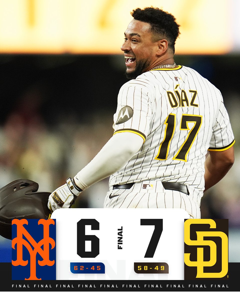 MLB (@mlb) on Twitter photo Elias Díaz's #walkoff hit for the <a href="/Padres/">San Diego Padres</a> snaps New York's 7-game win streak! Elias Díaz's #walkoff hit for the <a href="/Padres/">San Diego Padres</a> snaps New York's 7-game win streak!