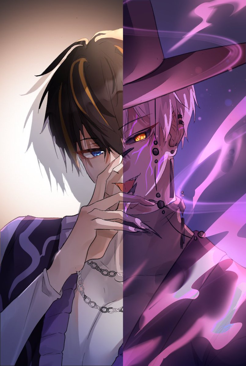 RyuuichiKen's tweet photo. I'm the only one who'll love your sins, left or right.. it's on yours. #SajaBoys #VtuberID https://t.co/RQpCaOIl1V