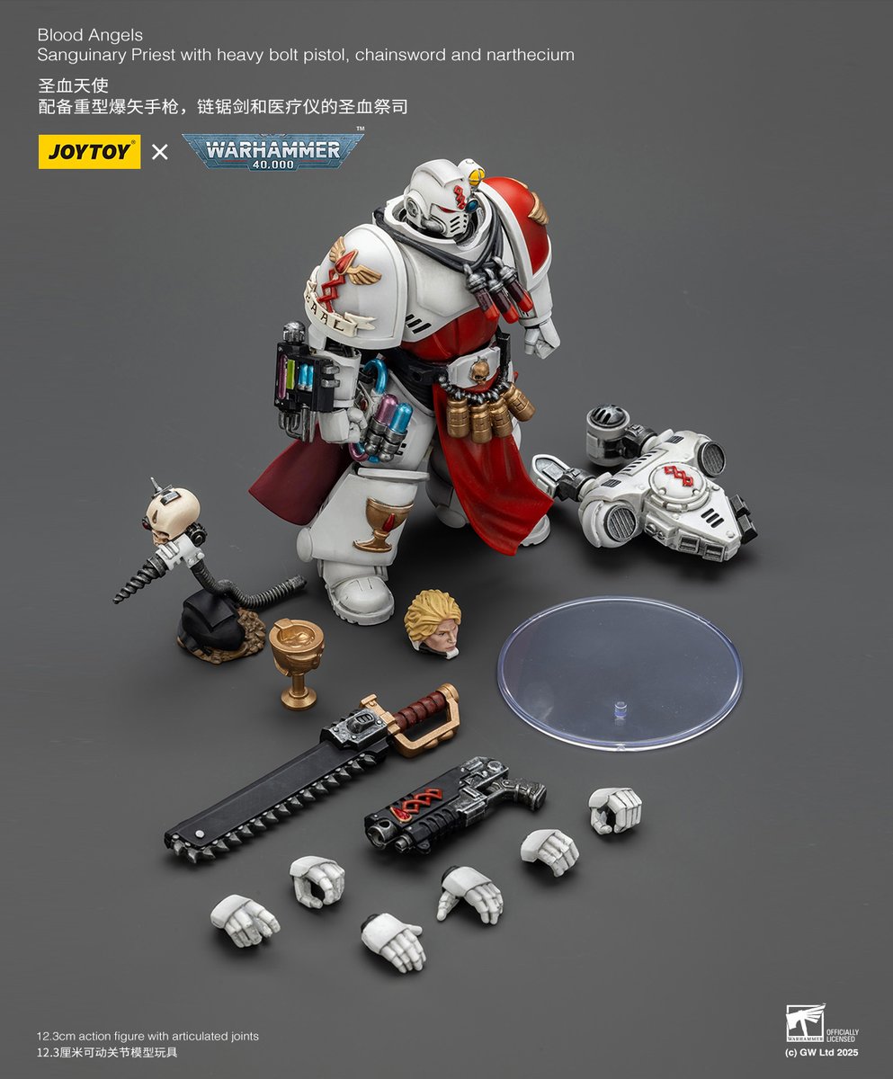 Blood Angels
Sanguinary Priest with heavy bolt pistol, chainsword and narthecium
#warhammer40k #warhammercommunity #warhammer #joytoy #toyphotography #toy #toyphoto #actionfigure #actionfigures #joytoyactionfigures