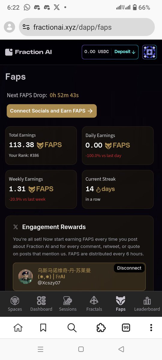 Xcszy07's tweet photo. I’ve hit Day 14 on @FractionAI_xyz and unlocked the +100 Bonus FAPS!
Staying consistent pays off and I’m just getting started.
What about you?
#FAPS #FractionAI_xyz #KeepFapping https://t.co/NGa93lkF7P