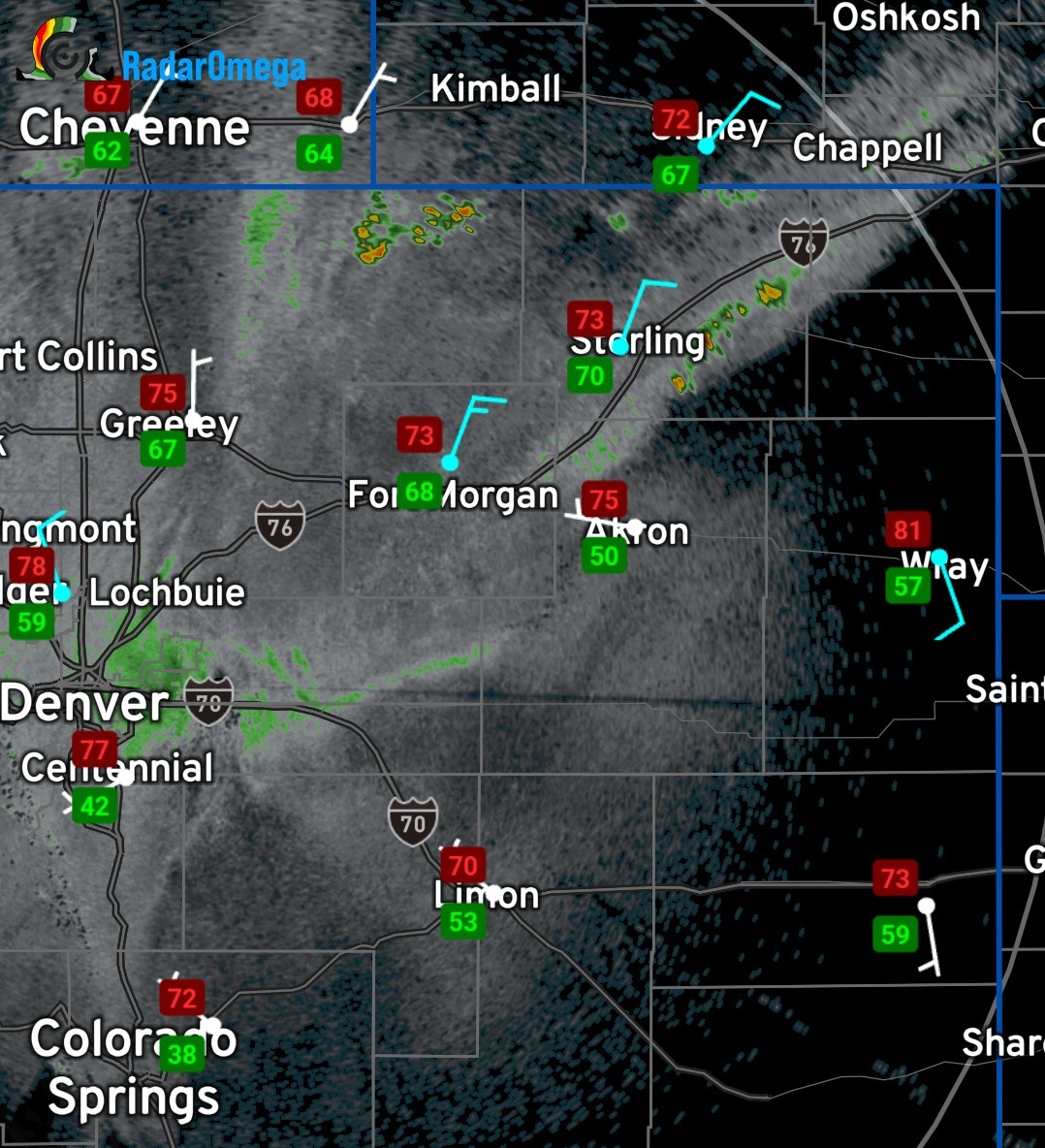 BigDawgWx's tweet image. Pretty dang muggy in northeastern Colorado right now. Moisture moved in and dew points shot up to the upper 60s and lower 70s. Unusual for this time of the year and in northeastern Colorado.
#COwx #Colorado